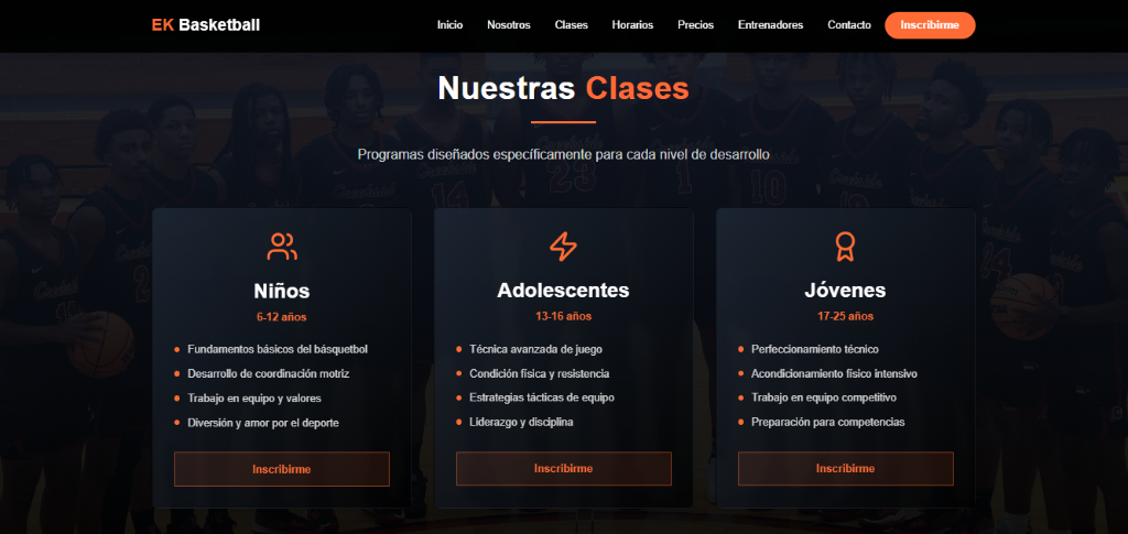 EK Academia - Clases y Niveles