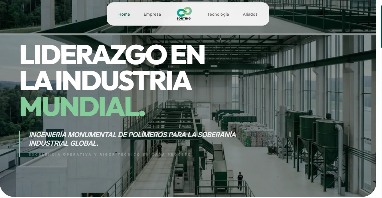Diseño de página web industrial para SorTech en Guadalajara